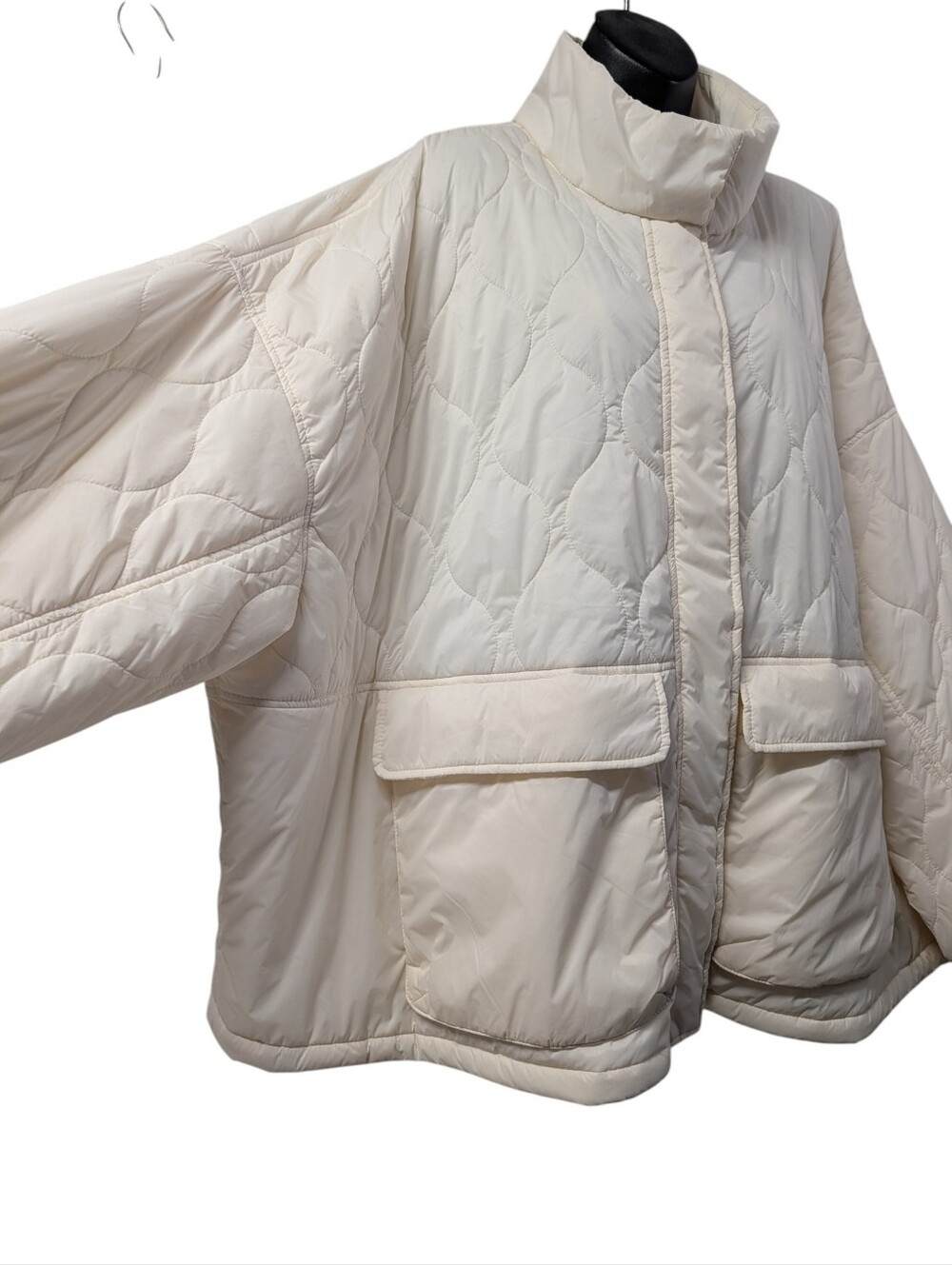 Old Navy 4X White Quilted Packable Puffer Jacket Water Resistant Winter Coat - Picture 4 of 12